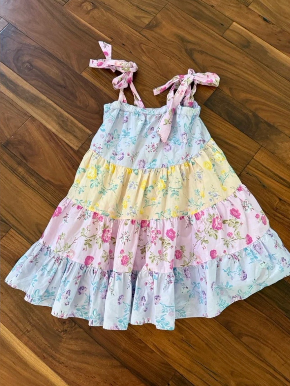 LoveShackFancy Jeannie mini babydoll mixed floral print dress XS - Picture 3 of 4